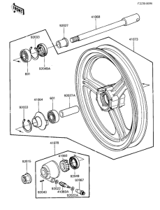 ZX750 Front wheel / hub