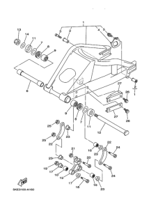 TZ250 Задний рычаг и подвеска