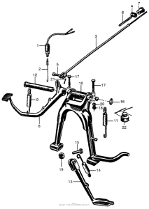 CB450 Подножка центральная