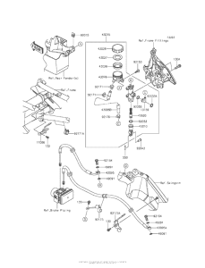 KLE650 Задний торм цилиндр