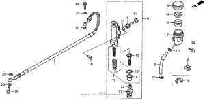 CR250R Задний тормозной цилиндр
