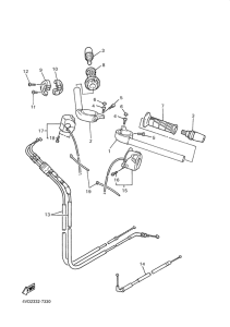 YZF1000R Steering handle. cable
