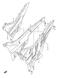 GSX600 Обтекатель задний