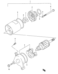 GZ125 Стартерный мотор