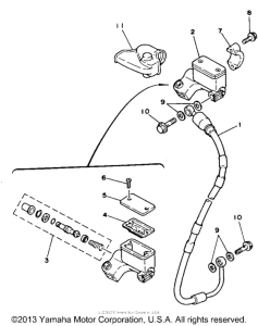 YZ125W Главный тормозной цилиндр