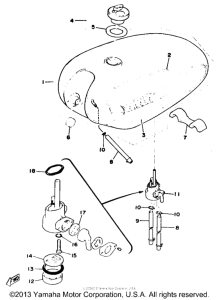 RD125C Топливный бак