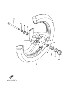 TDR125 Переднее колесо