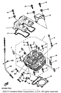 XT350W Головка цилиндров