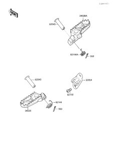 KX500 Подножки