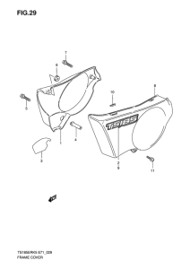 TS185 Обтекатель задний