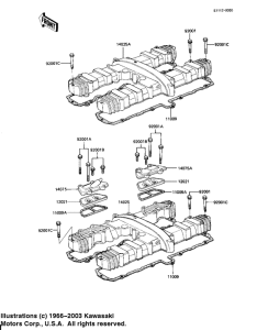 KZ1100 Крышка головки цилиндров