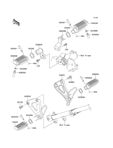 KL650 Подножки