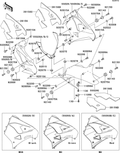 ZX900 Cowling lowers(1 / 2)(zx900-e1)