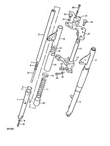 GP125 Вилка передней оси
