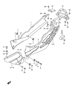GSX-R1100 Обтекатель задний
