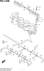 GSX-S1000F (ABS) Throttle Body Hose / joint (Gsx-S1000Fal7 E33)