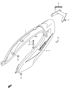 GSX600 Обтекатель задний