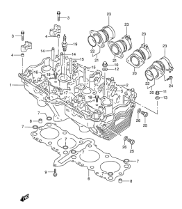 GSX600 Головка цилиндров