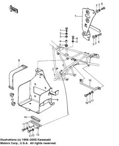 KZ400 Battery case / electro bracket