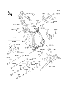 KX125 Рама ,крепежные детали