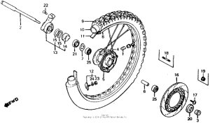 XR500R Front wheel 83-84