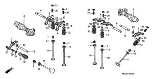 VT750DC Распред вал / клапана
