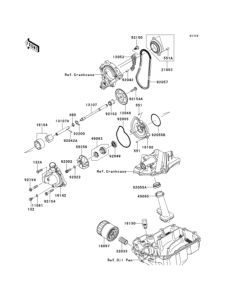 ZX1000 Масляный насос и фильтр