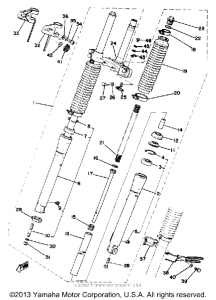 DT175E Передняя вилка