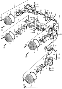 CB450 Задний фонарь