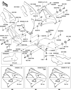 ZX900 Cowling lowers(1 / 2)(zx900-f1)