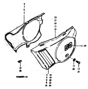 TS50 Обтекатель задний