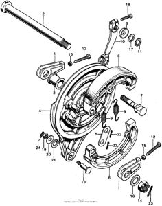 CB450 Задний тормоз