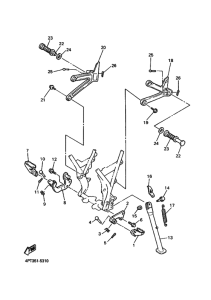 XT600E Support & repose pied