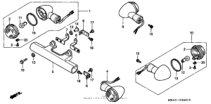 VT750C Задний фонарь