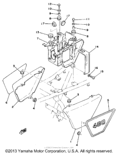 XS400D Side cover-battery box