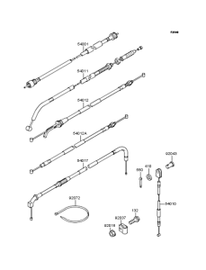 KLE250 Тросы управления