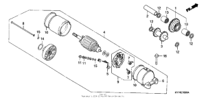 NX125 Starting motor 88