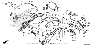 CMX500 Задний бампер