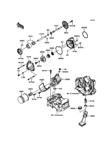 ZX600 Масляный насос и фильтр