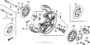 CB900 Переднее колесо