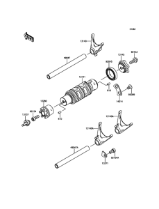 ER650 Валы и вилки переключения передач