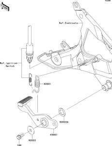 EX650 Педаль тормоза