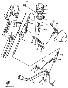 XJ600 Задний торм цилиндр