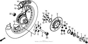 XR200R Переднее колесо