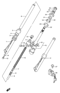 RC50 Вилка передней оси