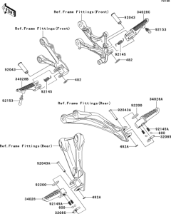ZX636 Подножки