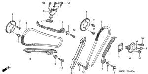 VT125 Цепь грм / натяжное устройство