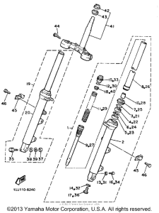 YX600S Передняя вилка