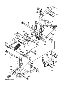 XV1700AT XV17ATS Задний рычаг и подвеска