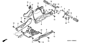 NES150 Floor panel / pillion step